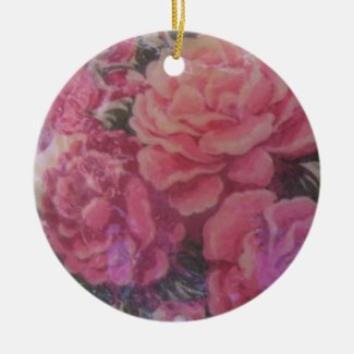 Victorian Pink Roses Ornaments