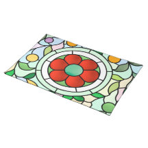 Victorian Placemat floral de rubíes Manteles Individuales