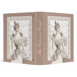 Victorian Pompadour Corset Elegant Lady Vinyl Binder