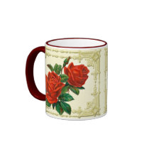 Victorian Red Roses Coffee Mug