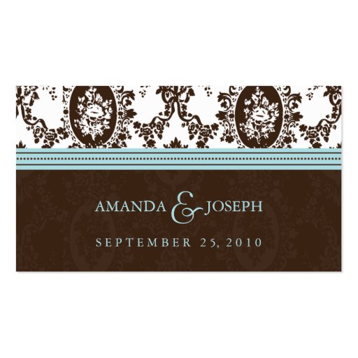 Victorian Romance Wedding Website Business Cards (front side)