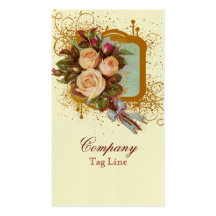 Victorian Rose Bouquet Elegant Business Cards
