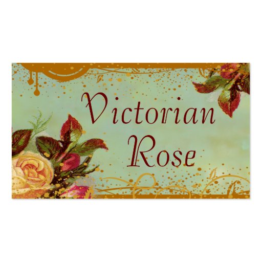 Victorian Rose Custom Standard Size Business Cards