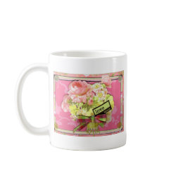 victorian rose mug