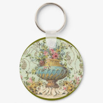 Victorian Rose Vase Keychain