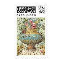 Victorian Rose Vase Postage postage