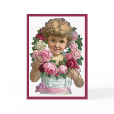 Victorian Rose Wreath Card by Memory_Lane