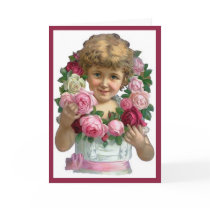 Victorian Rose Wreath Card