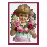 Victorian Rose Wreath Card