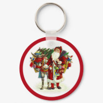 Victorian Santa and Donkey keychains by Memory_Lane Victorian Santa and Donkey keychains