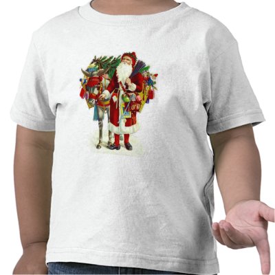 Victorian Santa and Donkey t-shirts