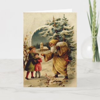 Victorian Santa Card