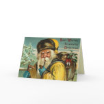 Victorian Santa Christmas Card