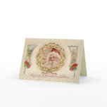 Victorian Santa Christmas Card