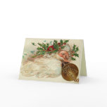 Victorian Santa Christmas Card