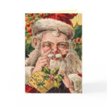 Victorian Santa Christmas Card