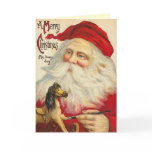 Victorian Santa Christmas Card