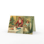 Victorian Santa Christmas Card