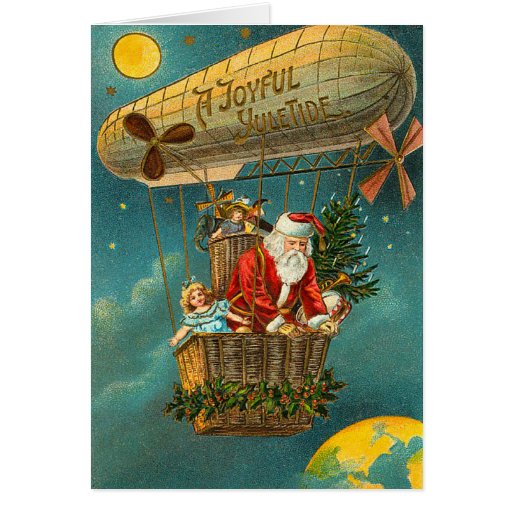Victorian Santa Christmas Card
