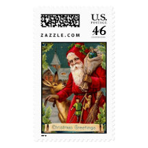Victorian Santa Christmas Stamp