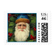 Victorian Santa Christmas Stamp