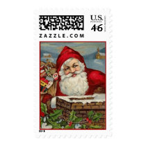 Victorian Santa Christmas Stamp