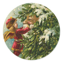 Victorian Santa Christmas Stickers by xmasstore Victorian Santa Christmas Stickers