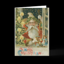 Victorian Santa Claus Christmas Card