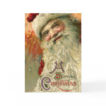 Victorian Santa Claus Portrait; A Joyous Christmas Greeting Cards