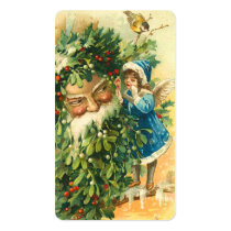 Victorian Santa & Fae Mini Greetings or Gift Tags business cards