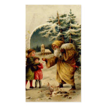 Victorian Santa Gift Card business cards by NixxysPicks Victorian Santa Gift Card business cards