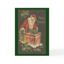 Victorian Santa on Chimney cards