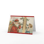 Victorian Santa with Phone Greeting Cards Victorian Santa with Phone Greeting Cards