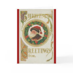 Victorian Santa Wreath Greeting Cards Victorian Santa Wreath Greeting Cards