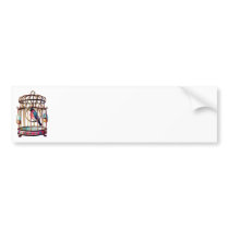 Victorian Scrap Die cut Bird Cage Bumper Sticker