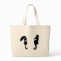 Victorian Seahorses Tote Bag