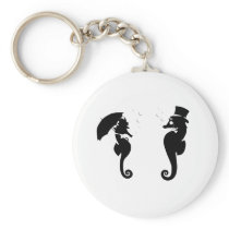 Victorian Seahorses Key Chain