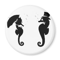 Victorian Seahorses Magnets