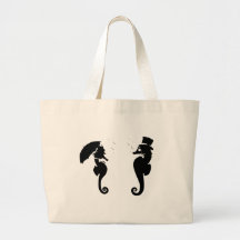 Victorian Seahorses Tote Bag