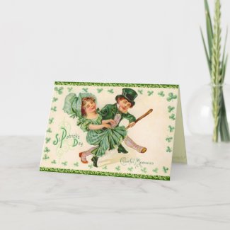 Victorian St. Patrick's Day Greeting Card card