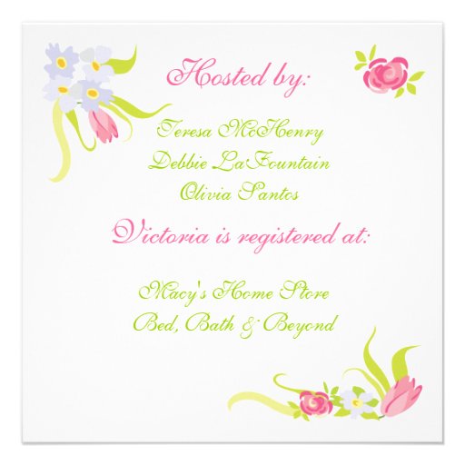 Victorian Stacked Tea Cups Tea Party Bridal Shower Custom Invite