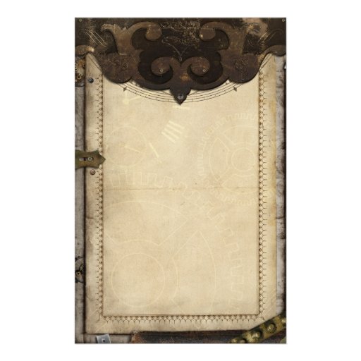 Victorian Steampunk and Gears Stationary Personalized Stationery | Zazzle