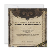 Victorian Steampunk Bridal Shower Invitation