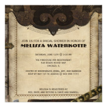 Victorian Steampunk Bridal Shower Invitation