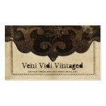 Victorian Steampunk Leather Flap Business Cards