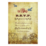 Victorian Steampunk RSVP Card w/ envelopes Personalized Invitations