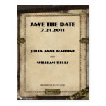 Victorian Steampunk Save the Date Postcards