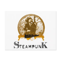Victorian steampunk space gal postcards