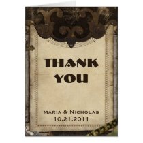Victorian Steampunk Thank You Card