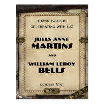 Victorian Steampunk Thank You Postcards